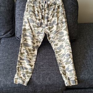 Men's Divided Drawstring Camo Joggers